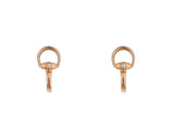 Gucci "Horsebit" 18kt White Gold Small Diamond Earrings