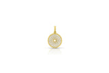 Amani Small Pavé Disk Pendant - Diamond - Leigh Maxwell Jewelry