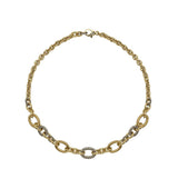 Mariani Rolo Link Diamond Necklace in 18kt Yellow Gold