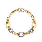 Mariani Rolo Link Diamond Bracelet in 18K Yellow Gold