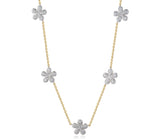 Phillips House "Affair" 14kt Yellow Gold Five Station Forget-Me-Not Petite Necklace