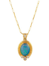 Gurhan Ethiopian Opal Pendant with Diamonds
