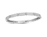 Roberto Coin "Love In Verona" 18kt White Gold Diamond Flower Bangle