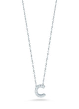 Roberto Coin "Tiny Treasures" Love Letter C in Diamonds Women's Necklace