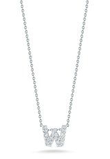 Roberto Coin "Tiny Treasures" Love Letter W in Diamonds