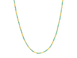 Gurhan "Vertigo" 24kt Yellow Gold Short Linked, Emerald Station 16" Necklace