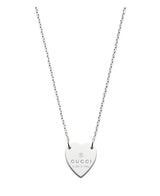 Heart Sterling Silver Women's Necklace with Gucci Trademark