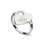 Gucci Sterling Silver Trademark Heart Ring