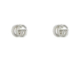 Gucci "GG Marmont" Sterling Silver Double G Stud Earrings
