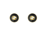 Gucci "Interlocking G" 18kt Yellow Gold Diamond Stud Earrings