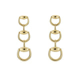 Gucci "Horsebit" 18kt Yellow Gold Drop Earrings