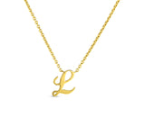 "Tiny Treasures" Small Script Initial ‘A’ Pendant On Chain
