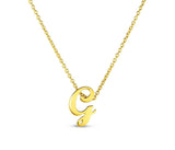 Roberto Coin "Tiny Treasures" Small Script Initial ‘G’ Pendant On Chain