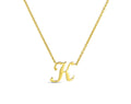 Roberto Coin "Tiny Treasures" Small Script Initial ‘K’ Pendant On Chain