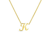 Roberto Coin "Tiny Treasures" Small Script Initial ‘K’ Pendant On Chain
