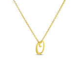 Roberto Coin "Tiny Treasures" Small Script Initial ‘O’ Pendant On Chain
