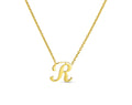 Roberto Coin "Tiny Treasures" Small Script Initial ‘R’ Pendant On Chain