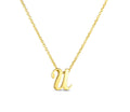 Roberto Coin "Tiny Treasures" Small Script Initial ‘U’ Pendant On Chain