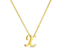 Roberto Coin "Tiny Treasures" Small Script Initial ‘X’ Pendant On Chain