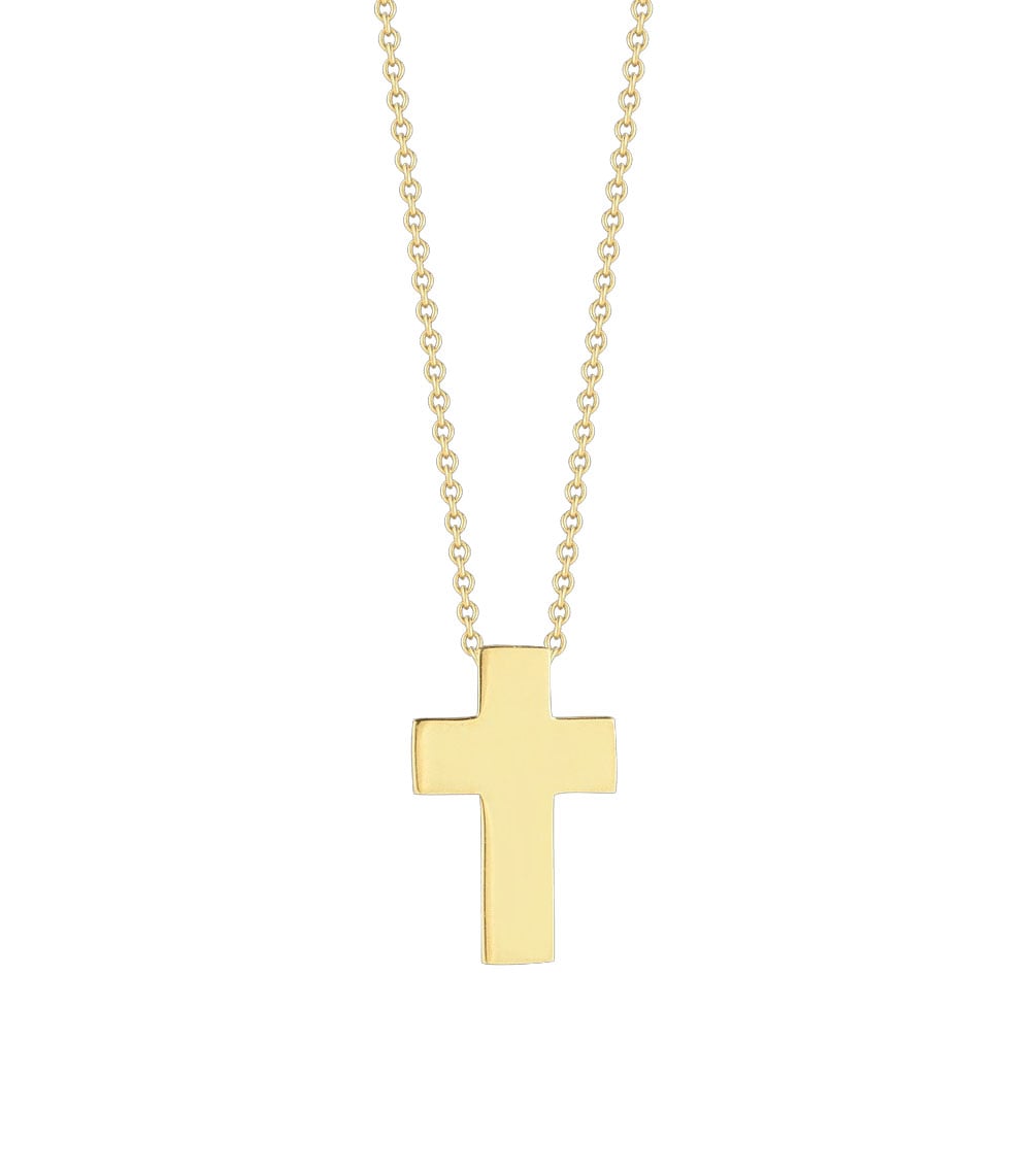 "Tiny Treasures" Cross 18kt Yellow Gold Pendant Necklace