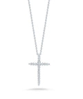 Roberto Coin "Tiny Treasures" 18kt White Gold Cross Pendant with Diamonds