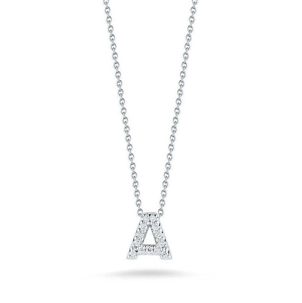 Roberto Coin "Tiny Treasures" Love Letter A in Diamonds