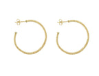 "Caviar Gold" Caviar Hoop Earrings in 18kt Yellow Gold