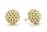 LAGOS "Caviar Gold" Beaded Stud Earrings in 18kt Yellow Gold