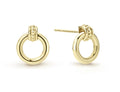 LAGOS "Meridian" Circle Stud Earrings in 18kt Yellow Gold