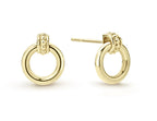 LAGOS "Meridian" Circle Stud Earrings in 18kt Yellow Gold