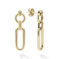 LAGOS "Signature Caviar" Link Drop Earrings in 18kt Yellow Gold