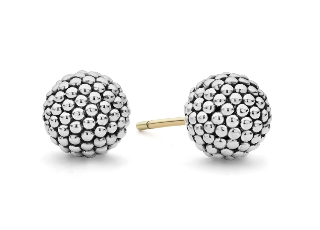 "Signature Caviar" Beaded Stud Earrings