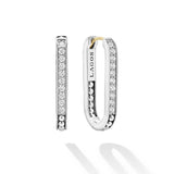 "Caviar Spark" Linear Diamond Hoop Earrings