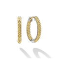 LAGOS "Caviar Lux" Two-Tone Caviar Huggie Earrings