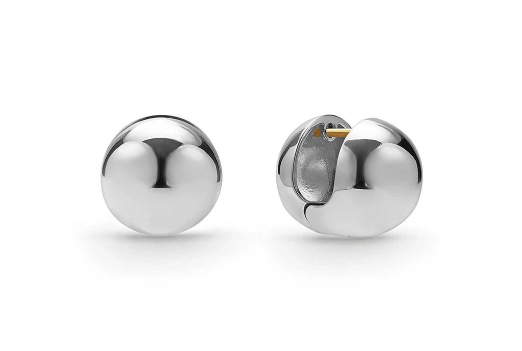 LAGOS "Caviar Bubbly" Silver Round Huggie Earrings