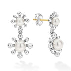 LAGOS "Luna" Fleur Pearl Drop Earrings | Louis Anthony Jewelers