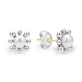 LAGOS "Luna" Fleur Pearl Stud Earrings