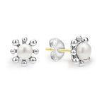 LAGOS "Luna" Fleur Pearl Stud Earrings