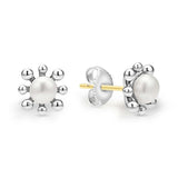 LAGOS "Luna" Fleur Pearl Stud Earrings