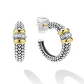 LAGOS "Signature Caviar" Two-Tone Caviar Beaded Hoop Earrings