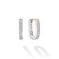 "Caviar Spark" Linear Diamond Hoop Earrings