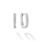 "Caviar Spark" Linear Diamond Hoop Earrings