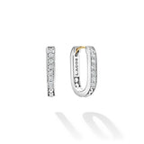 "Caviar Spark" Linear Diamond Hoop Earrings