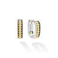 LAGOS "Signature Caviar" Two-Tone Linear Huggie Earrings