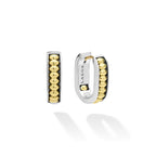 LAGOS "Signature Caviar" Two-Tone Linear Huggie Earrings