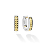 LAGOS "Signature Caviar" Two-Tone Linear Huggie Earrings