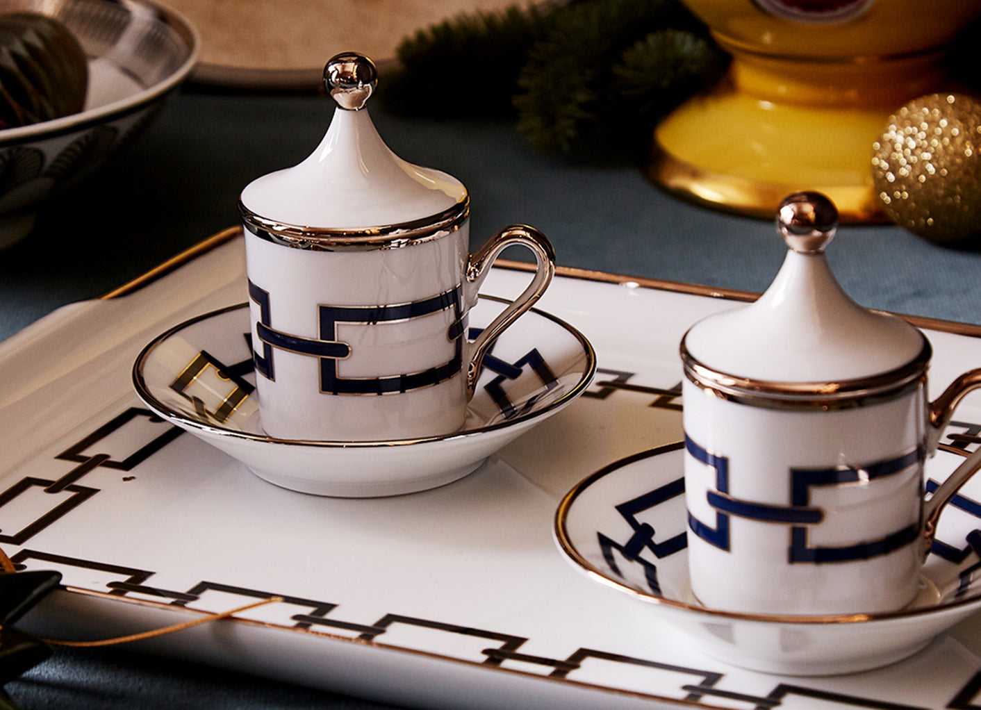 "Cantene" Nero Coffee Set For Two