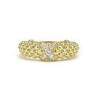 "Embrace" 18kt Gold X Caviar Diamond Ring (7)