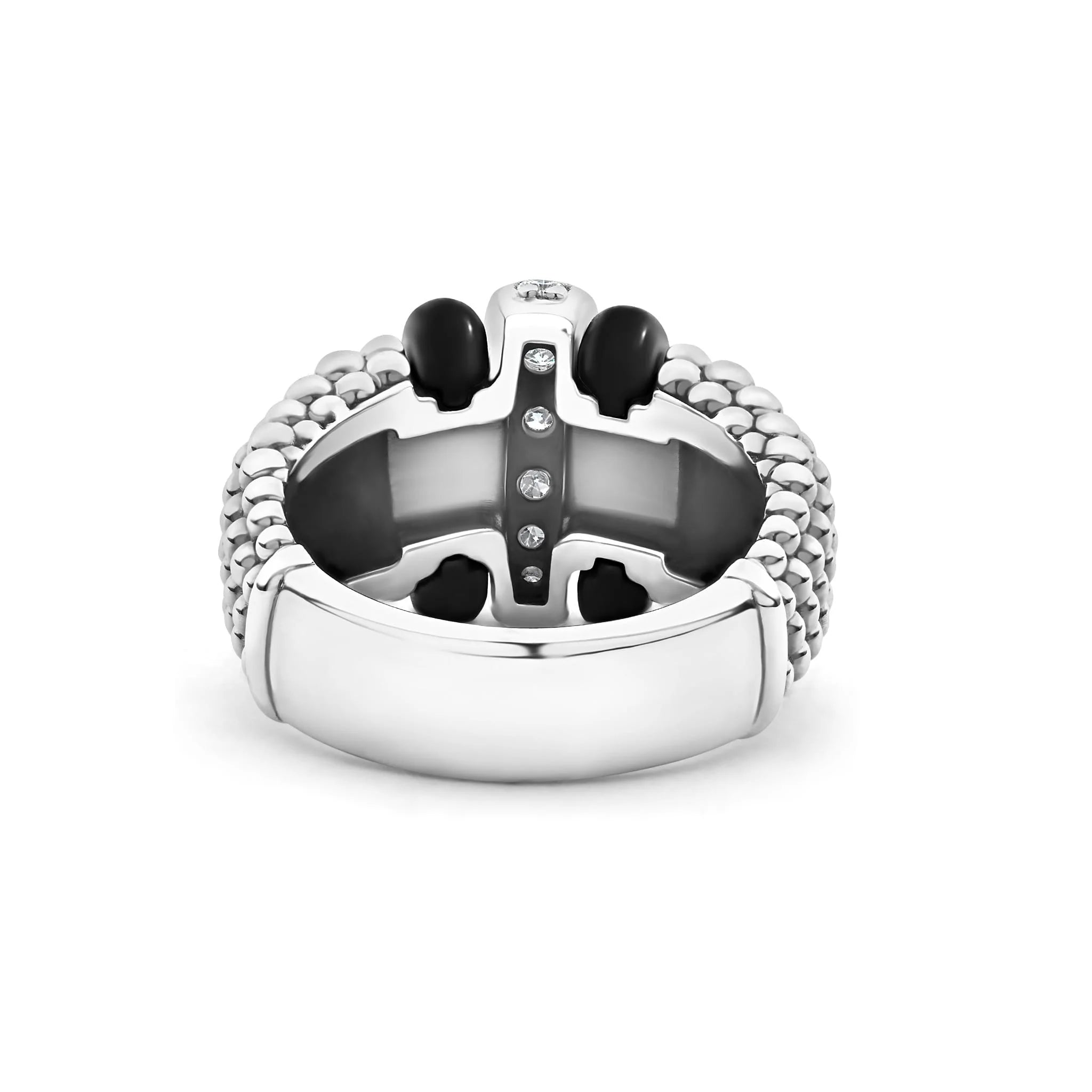 "Black Caviar" Beaded Diamond Ring (7)