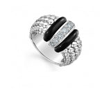 LAGOS "Black Caviar" Beaded Diamond Ring